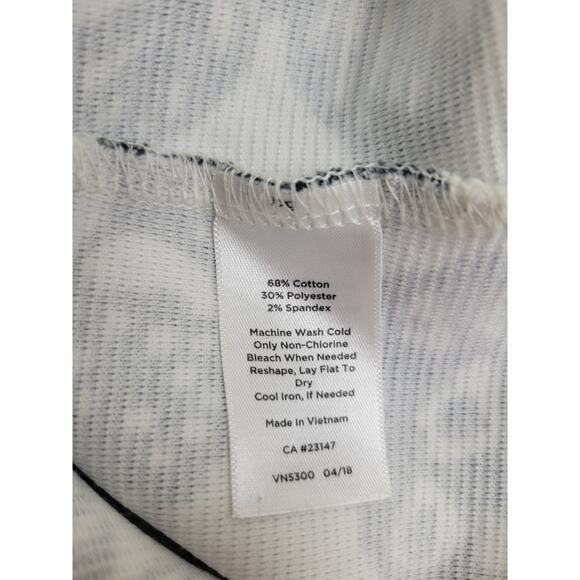 Talbots Black White Floral Boat Neck Textured Bold 3/4 Sleeves Top Women's Sz 2X - Picture 9 of 9